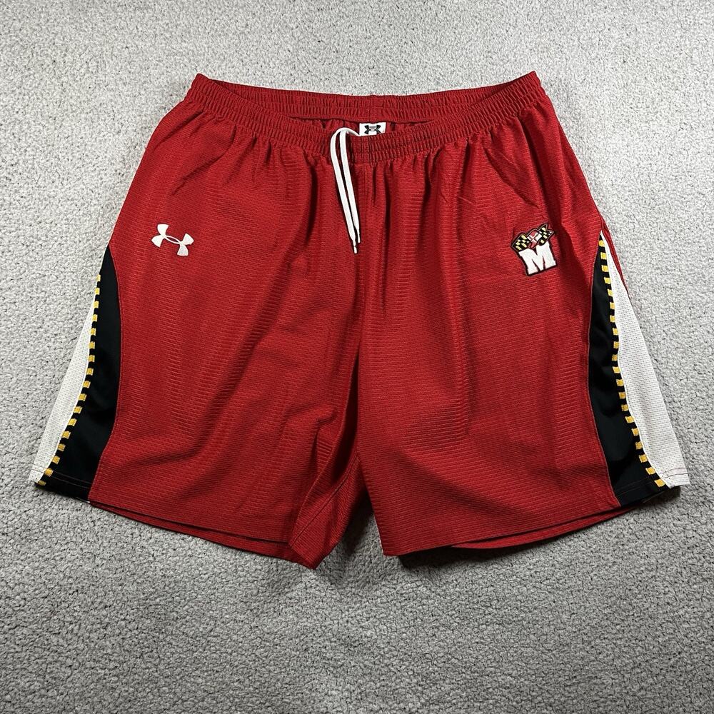 Maryland Terrapins Shorts Mens 2XL Under Armour Team Issued Practice Athletic